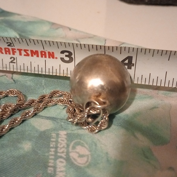 Vintage Sterling Taxco Harmony Ball Pendant - Picture 2 of 3
